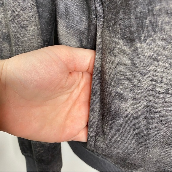 Danskin Grey Marble Zip Up Hooded Sweatshirt - Picture 4 of 11